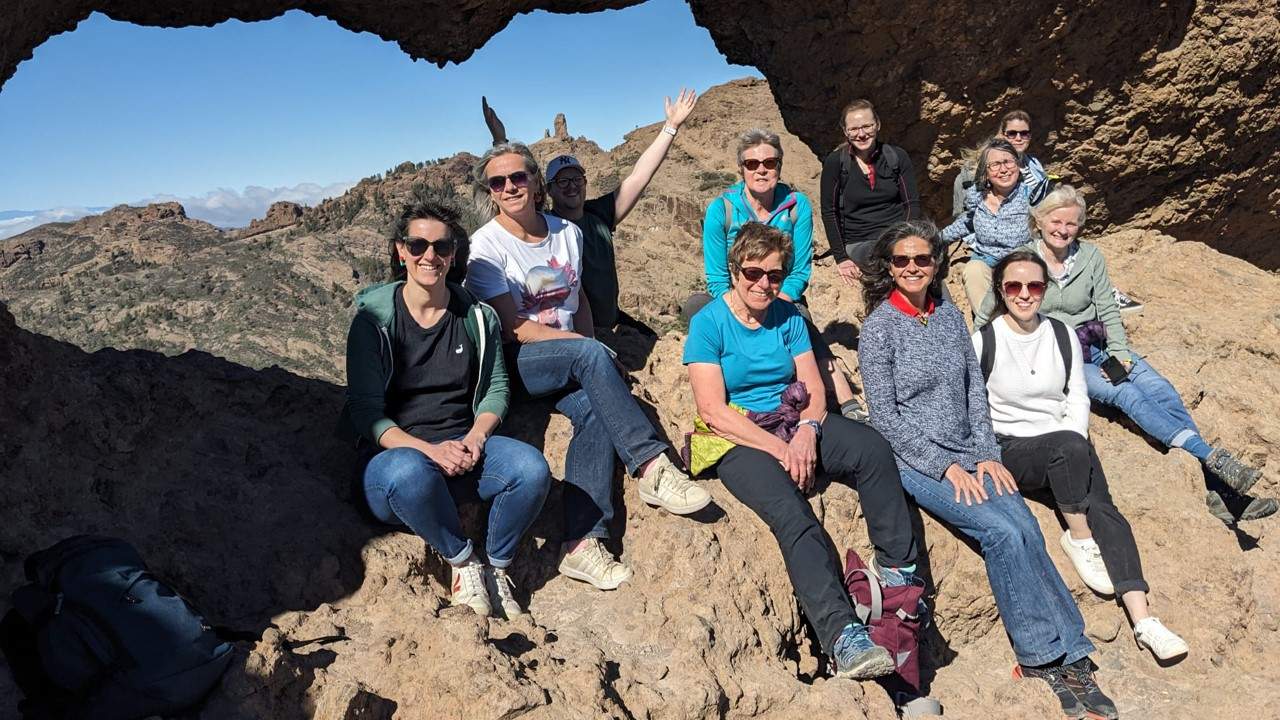 Gran Canaria walk to the window on Spanish Immersion retreat